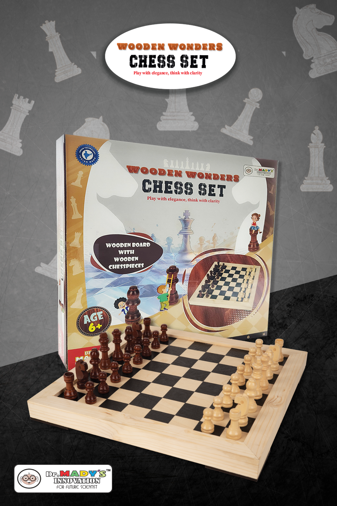 Wooden Wander Chess Set.