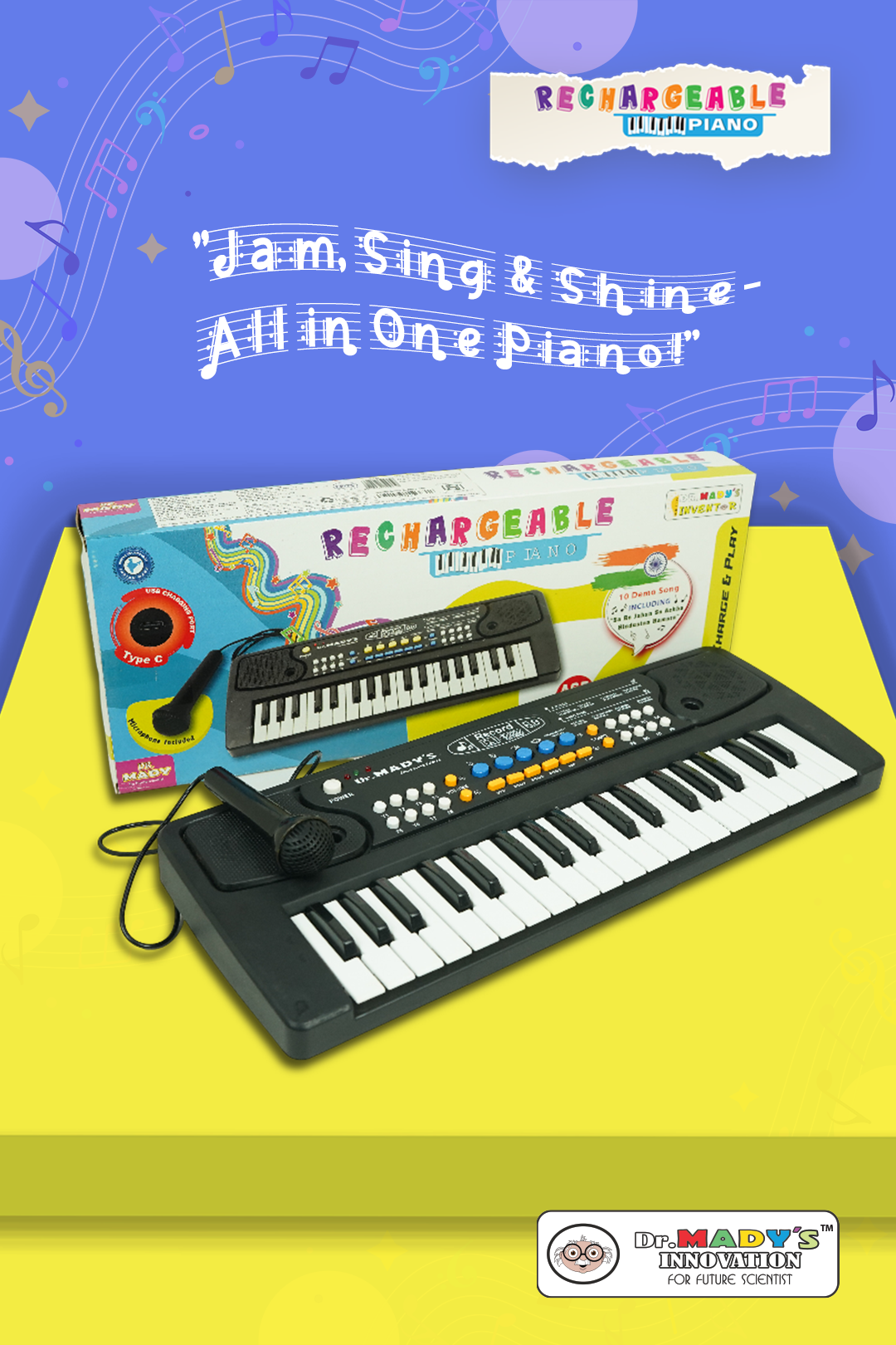 Rechargeable Piano Keyboard