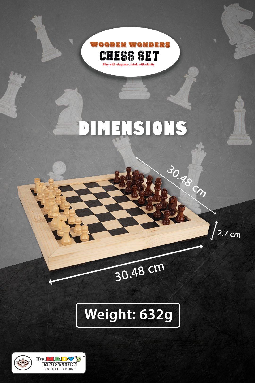 Wooden Wander Chess Set.